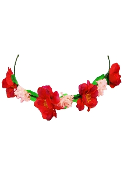 GHIRLANDA DI FIORE ROSSO PER DAMIGELLA